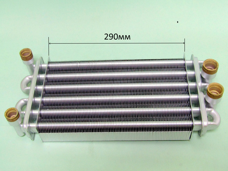 Теплообменник битермический 24 кВт 290мм GAZLUX Standart 24-T-1/-C-1