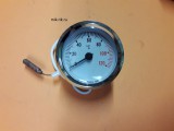 Термометр круглый хром рамка белый корпус d=57 мм